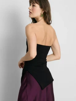 Camiseta bandeau asimétrica con mucho algodón
