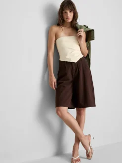 Camiseta bandeau con bajo tipo pañuelo