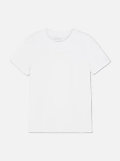 Camiseta básica de manga corta con cuello redondo