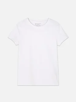 Camiseta básica de manga corta y cuello redondo