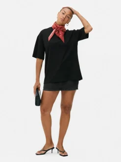 Camiseta básica de punto extragrande