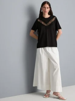 Camiseta con detalles de encaje