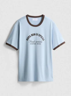 Camiseta con eslogan de Roma estampado