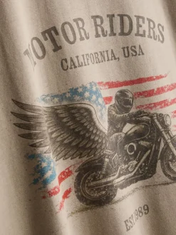 Camiseta con estampado gráfico «Motor Riders»