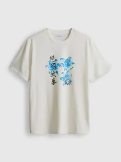 Camiseta con estampado gráfico floral
