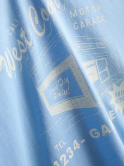 Camiseta con estampado gráfico «Motor Garage»