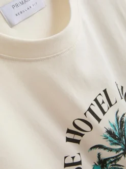 Camiseta con estampado gráfico «Paradise Beach»