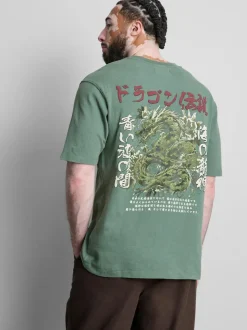 Camiseta con estampado gráfico de dragón