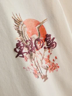 Camiseta con gráfico de grúa