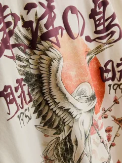 Camiseta con gráfico de grúa