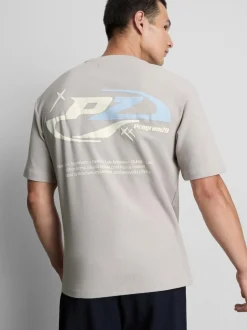 Camiseta con logo gráfico texturizado
