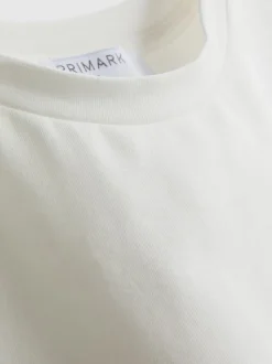 Camiseta corta floral de algodón