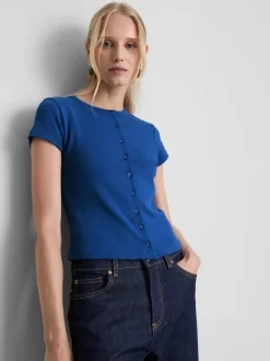 Camiseta de algodón con botones