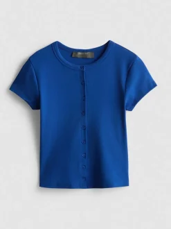 Camiseta de algodón con botones