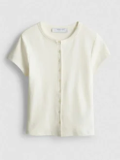 Camiseta de algodón con botones