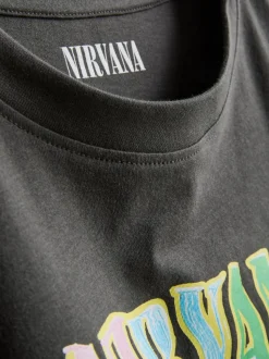 Camiseta de algodón lavado de Nirvana