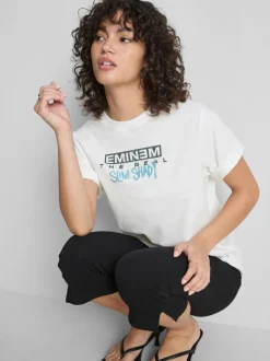 Camiseta de algodón puro con estampado de Eminem