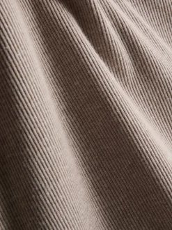 Camiseta de canalé en mezcla de algodón