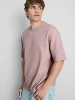 Camiseta de corte cuadrado con textura