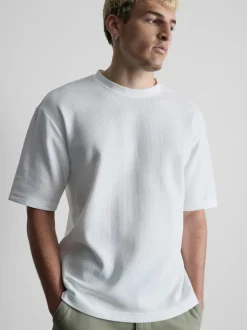 Camiseta de corte cuadrado con textura