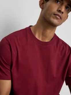 Camiseta de corte recto de algodón puro