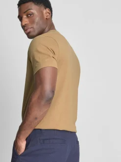 Camiseta de corte recto de algodón puro