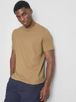 Camiseta de corte recto de algodón puro