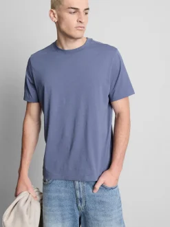 Camiseta de corte recto de algodón puro