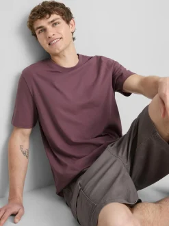 Camiseta de corte recto de algodón puro