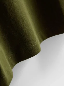 Camiseta de corte recto de algodón puro