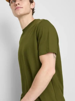 Camiseta de corte recto de algodón puro