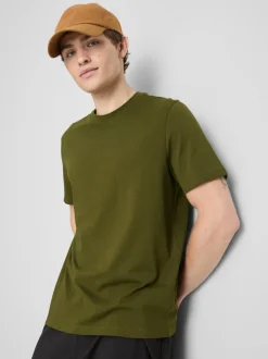 Camiseta de corte recto de algodón puro
