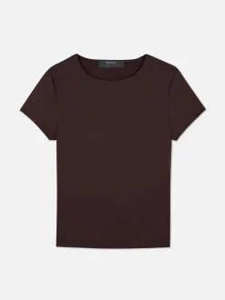 Camiseta de cuello redondo tipo segunda piel