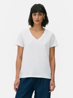 Camiseta de manga corta con cuello de pico