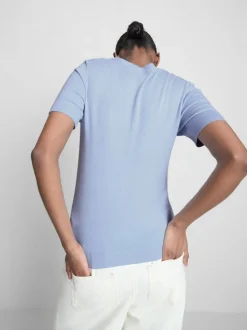 Camiseta de manga corta de punto compacto