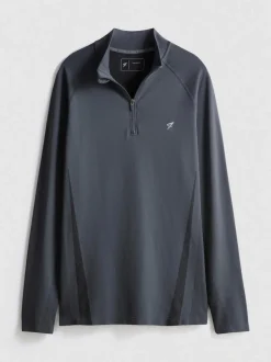 Camiseta deportiva con cremallera de 1/4
