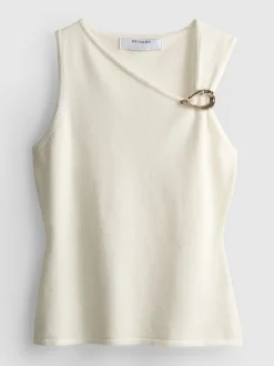 Camiseta de punto con detalle de broche