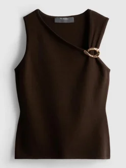 Camiseta de punto con detalle de broche