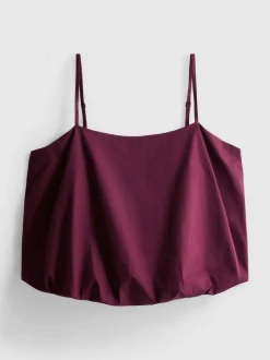 Camiseta de tirantes abombada de algodón