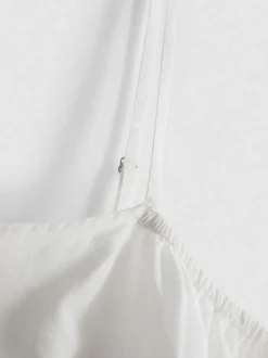 Camiseta de tirantes corta de algodón bordada