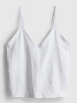 Camiseta de tirantes de pijama en tejido pointelle