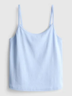 Camiseta de tirantes de pointelle con mucho algodón