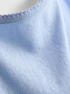 Camiseta de tirantes de pointelle con mucho algodón