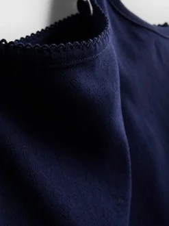 Camiseta de tirantes de pointelle con mucho algodón