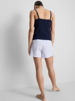 Camiseta de tirantes de pointelle con mucho algodón