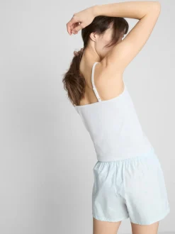 Camiseta de tirantes de pointelle con mucho algodón