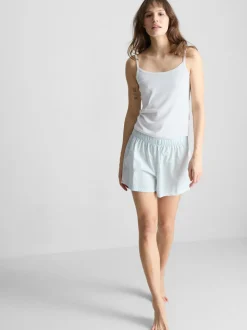 Camiseta de tirantes de pointelle con mucho algodón