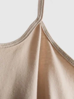 Camiseta de tirantes elástica con algodón