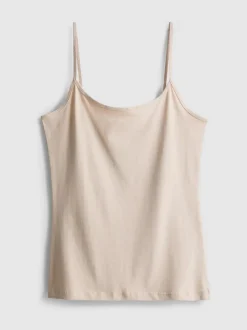 Camiseta de tirantes elástica con algodón