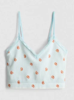 Camiseta de tirantes sin costuras estampada